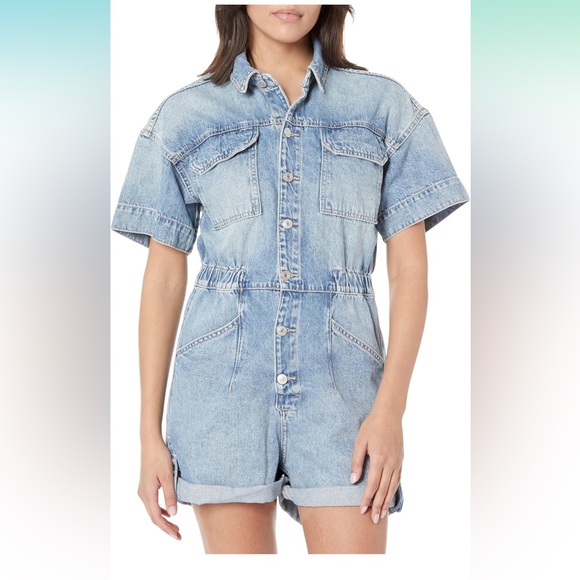 Free people Marci cuffed shortalls S
